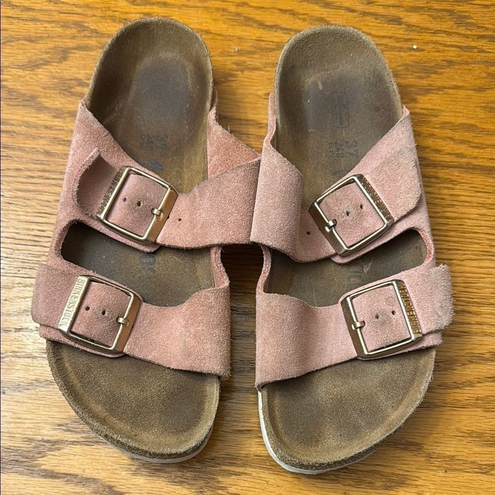 Birkenstock Pink Sandals Comfortable Suede